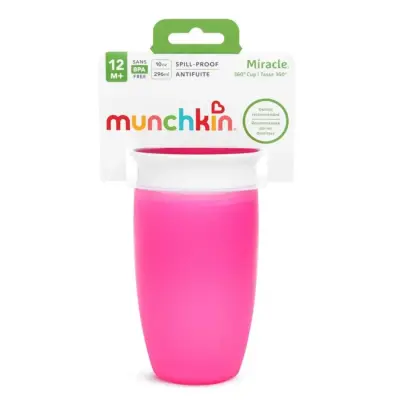 Munchkin Mucize 360 Alıştırma Bardağı Wildlove 296 ml Pembe - 5