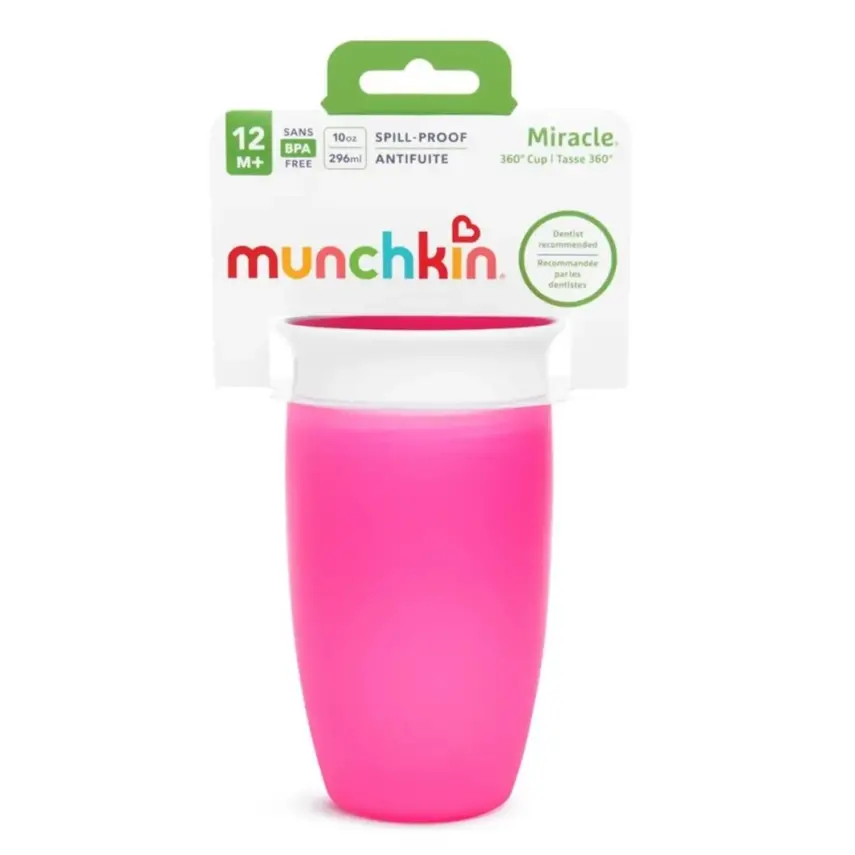 Munchkin Mucize 360 Alıştırma Bardağı Wildlove 296 ml Pembe - 5