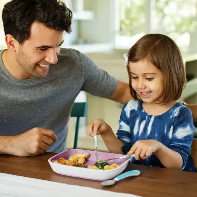 Munchkin Sıçramayı Engelleyici Çocuk Çatal Bıçak Kaşık Seti 18ay+ Mavi - 3