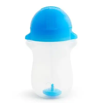 Munchkin Tıklama Kilitli Uçlu Pipetli Alıştırma Bardağı 296 ml Mavi (1)