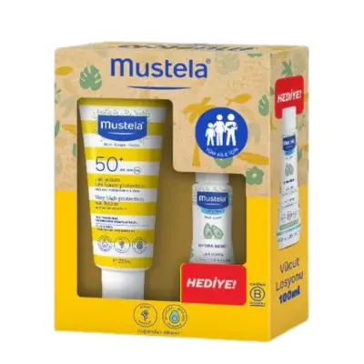 Mustela Çok Yüksek Koruma Faktörlü Güneş Losyonu  Spf50 100 Ml+ Vucüt Losyonu 50 Ml Hediye 