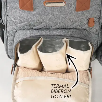 M&Y Collection 6690 Lucky Anne Bebek Sırt Çantası Gri - 7