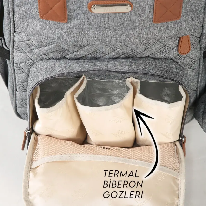 M&Y Collection 6690 Lucky Anne Bebek Sırt Çantası Gri - 7