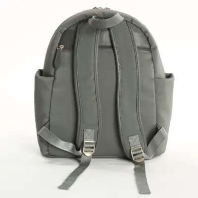 M&Y Collection Diamond Deri Sırt Çantası Gri (1)