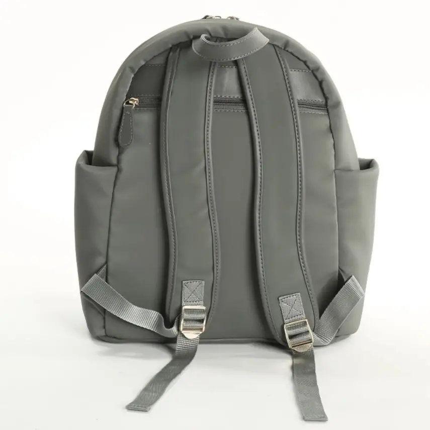 M&Y Collection Diamond Deri Anne Bebek Sırt Çantası Gri - 2