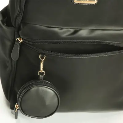 M&Y Collection Diamond Deri Anne Bebek Sırt Çantası Siyah - 4