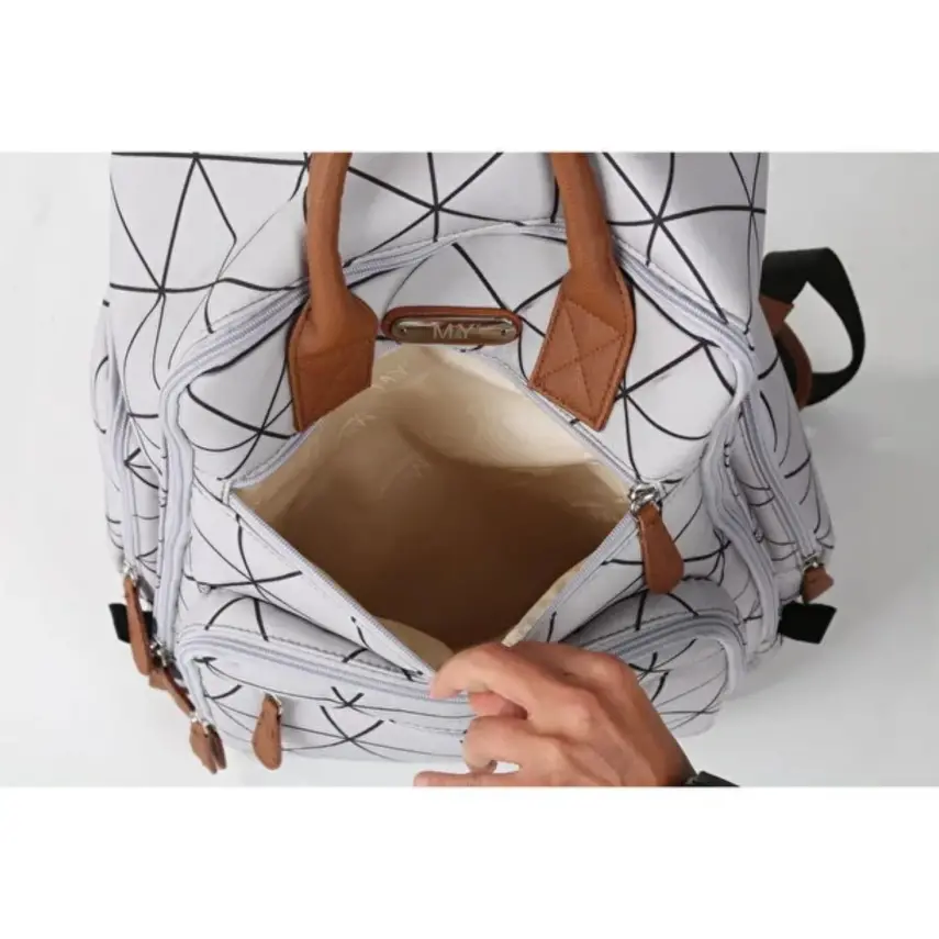 M&Y Collection Lia Bebek Bakım Sırt Çantası Gri - 7