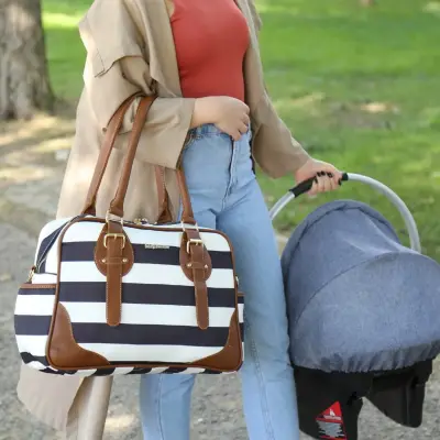 M&Y Collection Zebra Anne Bebek Bakım Çantası Siyah - 3