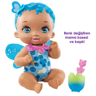 My Garden Baby Kelebek Bebeğimin Yemek Zamanı Mavi Saçlı Oyuncak Bebek - 6