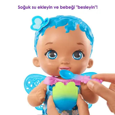 My Garden Baby Kelebek Bebeğimin Yemek Zamanı Mavi Saçlı Oyuncak Bebek - 7