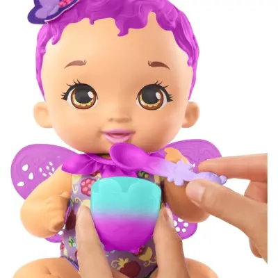 My Garden Baby Kelebek Bebeğimin Yemek Zamanı Mor Saçlı Bebek - 5