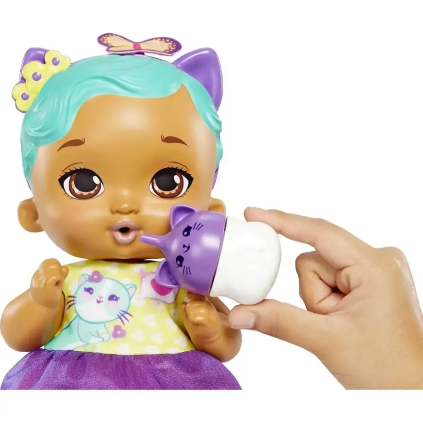 My Garden Baby Yavru Kedi Bebeğimin Bakım Zamanı Mavi Saçlı Bebek - 6