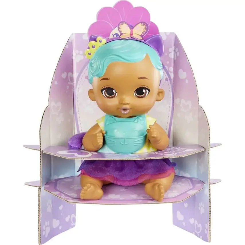 My Garden Baby Yavru Kedi Bebeğimin Bakım Zamanı Mavi Saçlı Bebek - 1