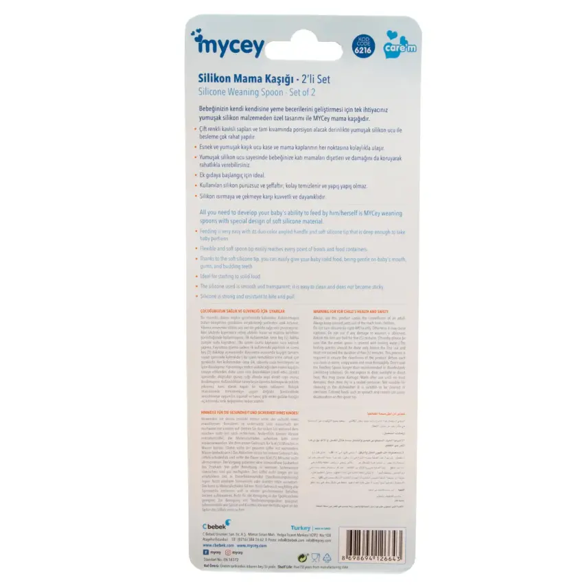 Mycey Silikon Uçlu Mama Kaşığı 2li Kız - 6