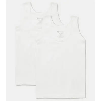 Natuline Organik Erkek Bebek Atleti Penye 2li Beyaz