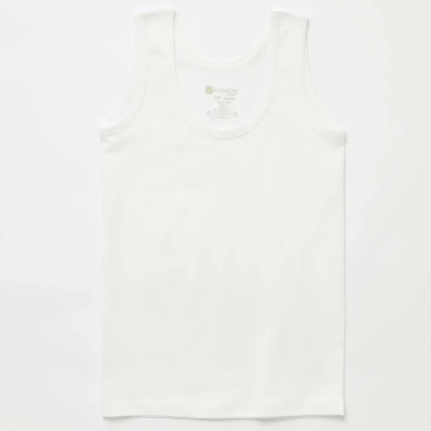 Natuline Organik Erkek Bebek Atleti Penye 2li Beyaz - 2