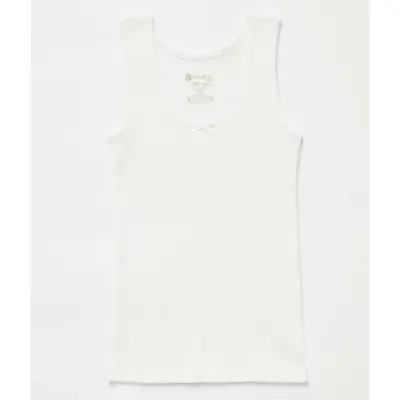 Natuline Organik Kız Bebek Atleti Kaşkorse 2li Beyaz (1)