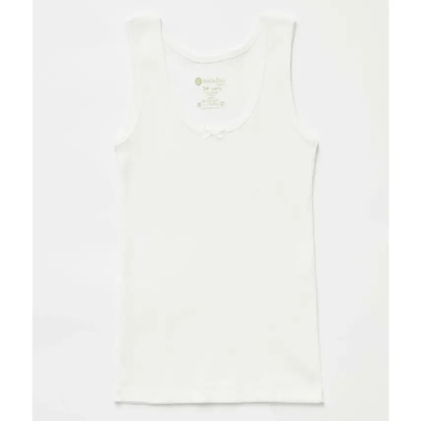 Natuline Organik Kız Bebek Atleti Kaşkorse 2li Beyaz - 2