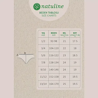 Natuline Organik Külot 3lü Likralı Lets Dance Pembe - Sarı - Yeşil - 4