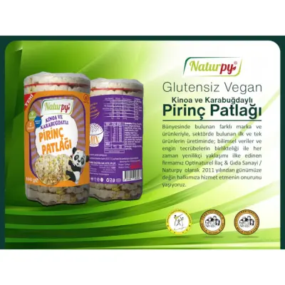 Naturpy Glutensiz Kinoa ve Karabuğdaylı Pirinç Patlağı 100 gr - 2