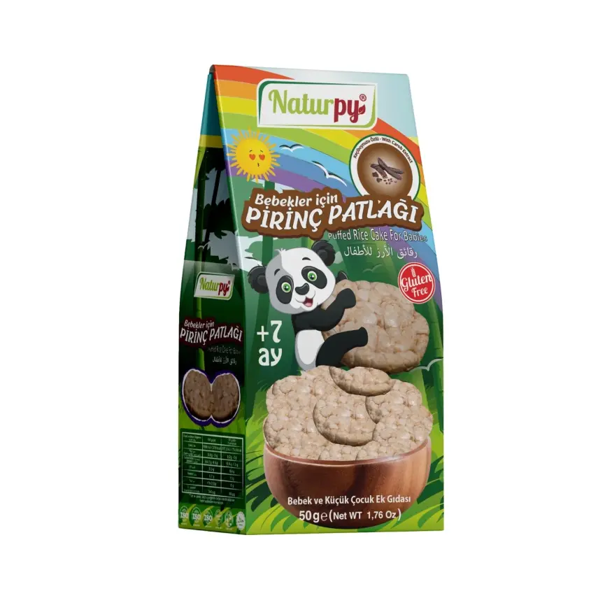 Naturpy Glutensiz Pirinç Patlağı Keçiboynuzlu +7 Ay 50 gr - 1