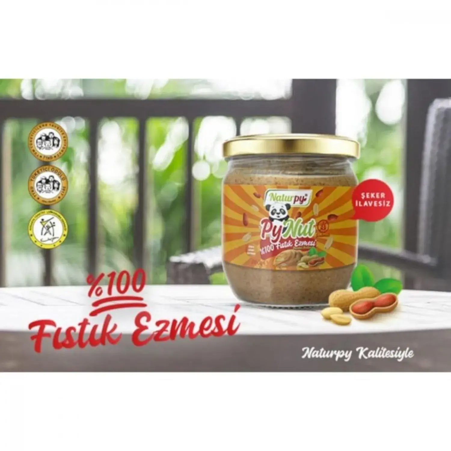 Naturpy Glutensiz Pynut Sade Fıstık Ezmesi 360 gr