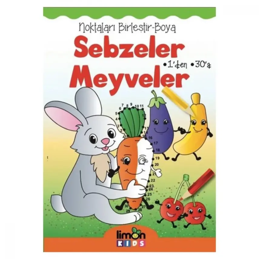 Noktaları Birleştir Boya 1 den 30a Sebzeler Meyveler - 1