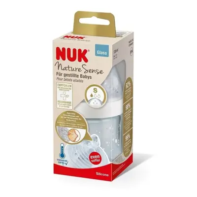 Nuk Nature Sense Isı Göstergeli Cam Biberon 120 ml Beyaz - 4