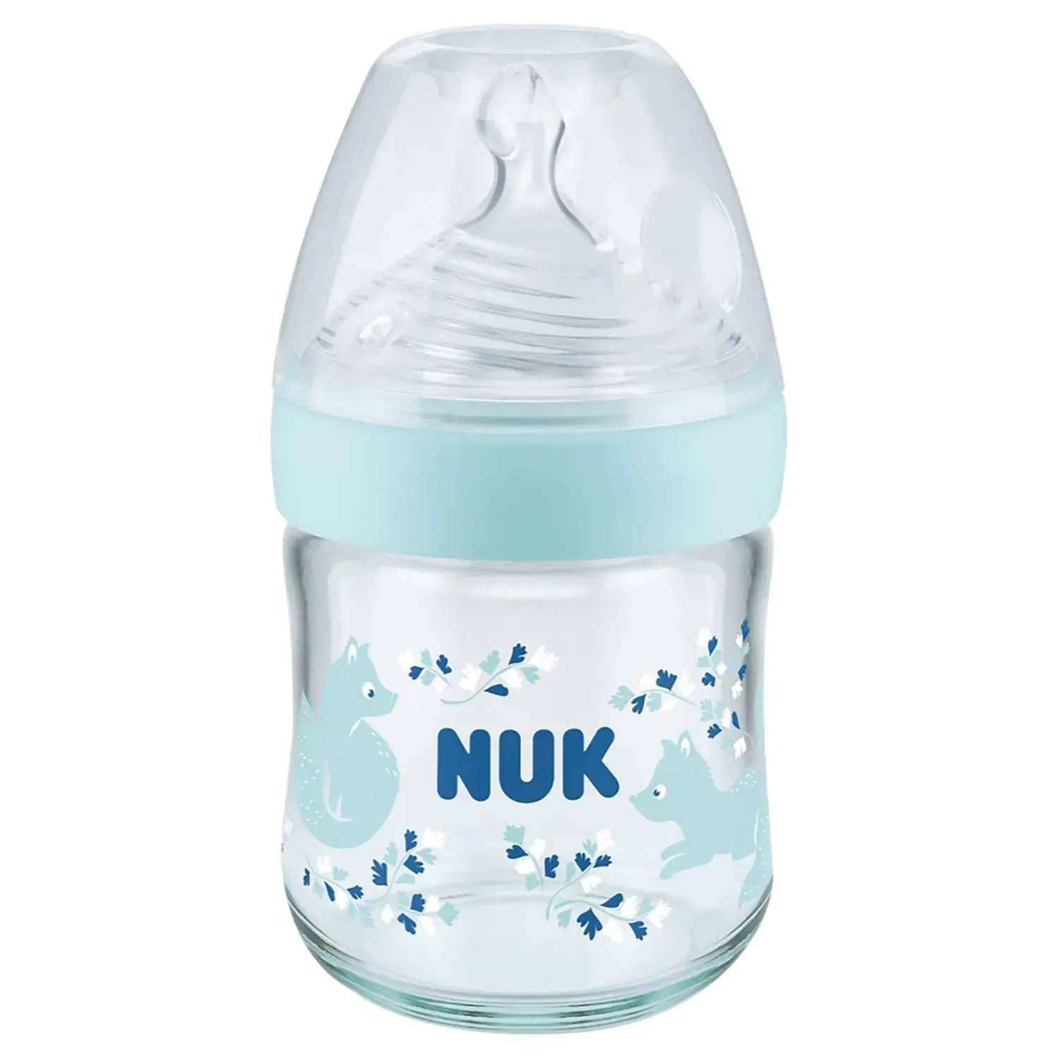 Nuk Nature Sense Isı Göstergeli Cam Biberon 120 ml Mavi