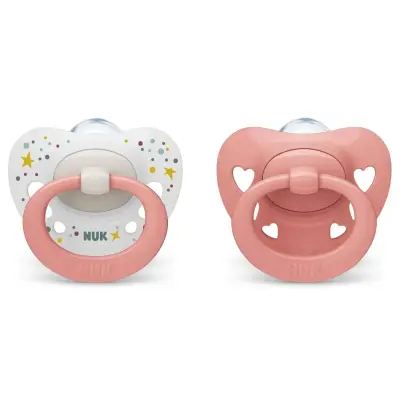 Nuk Signature Saklama Kutulu Silikon Emzik 2li 0-6 Ay Kız (1)