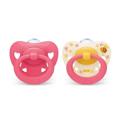 Nuk Signature Saklama Kutulu Silikon Emzik 2li 6-18 Ay Kız (1)