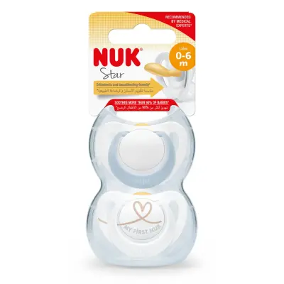 Nuk Star Kauçuk Emzik 2li 0-6 Ay Erkek - 4