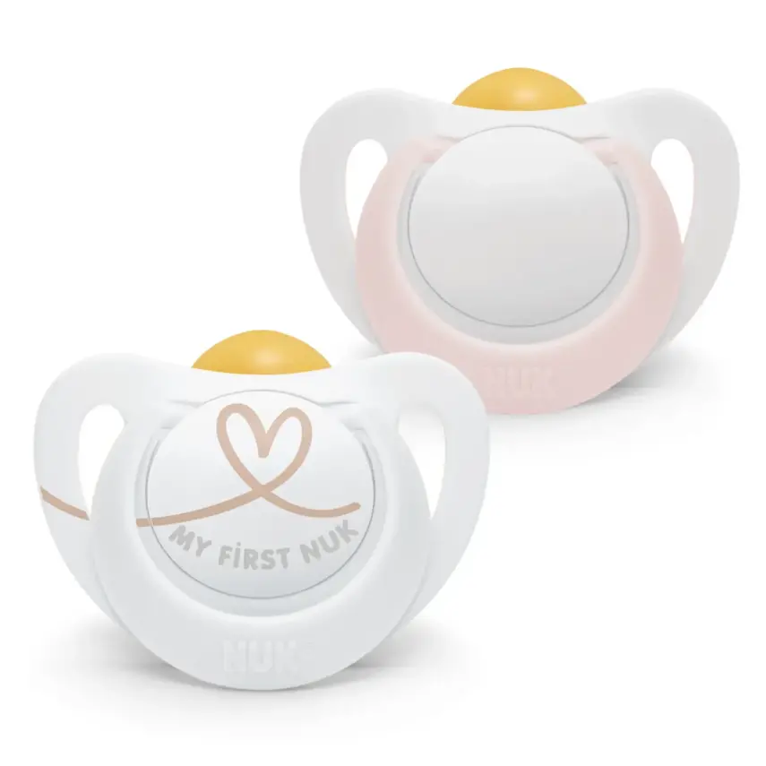 Nuk Star Kauçuk Emzik 2li 0-6 Ay Kız - 1