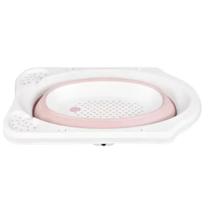 Numio Katlanabilir Bebek Banyo Seti 5li Pembe (1)