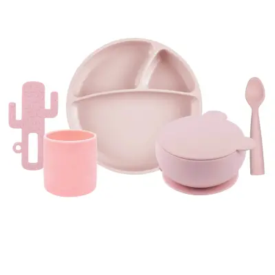 OiOi Mega 5li Beslenme Seti Pinky Pink 