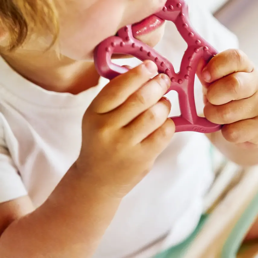 OiOi Annenin Eli Diş Kaşıyıcı 3+ Ay Aqua Green - 5