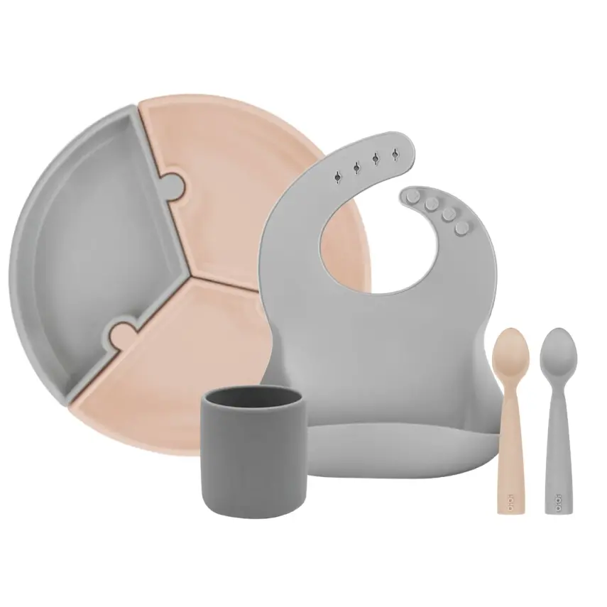 OiOi Beslenme Seti Powder Grey - 1