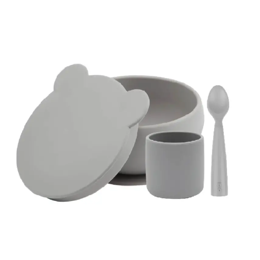OiOi Blw Beslenme Seti Kaseli Powder Grey - 1