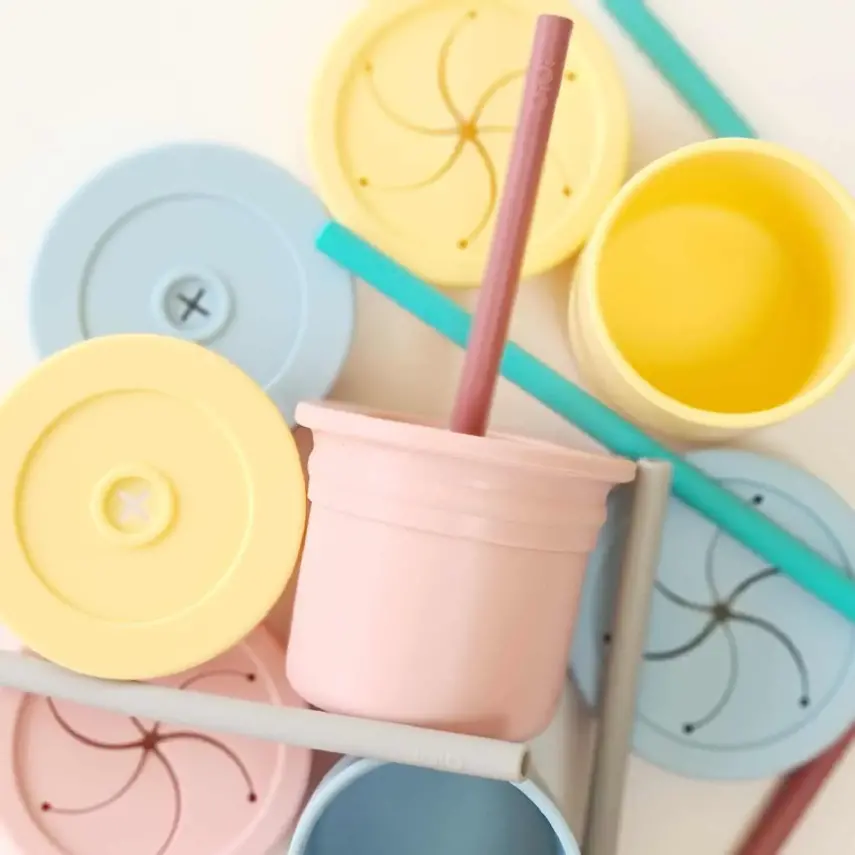 OiOi Ham+Hüp Atıştırma Seti 4lü Mellow Yellow - Powder Grey - 4