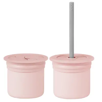 OiOi Ham+Hüp Atıştırma Seti 4lü Pinky Pink - Powder Grey 