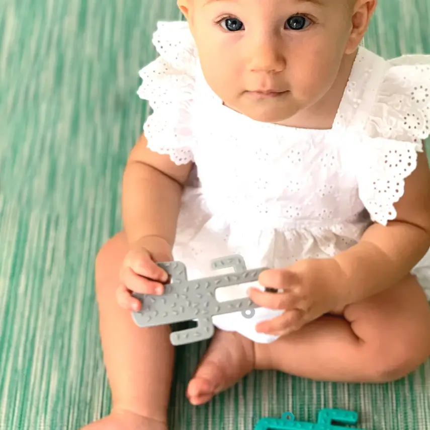 OiOi Kaktüs Diş Kaşıyıcı 3+ Ay Aqua Green - 6