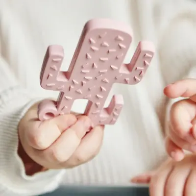 OiOi Kaktüs Diş Kaşıyıcı 3+ Ay Aqua Green - 4