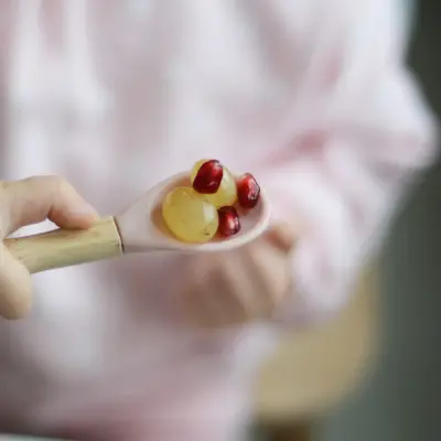 OiOi Mama Kaşığı 2li Powder Grey - Mellow Yellow - 12