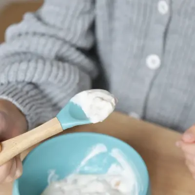 OiOi Mama Kaşığı 2li Powder Grey - Mellow Yellow - 10