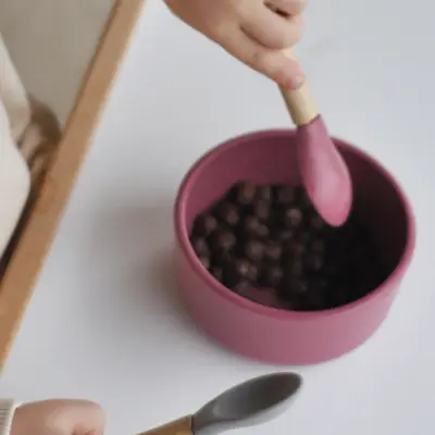 OiOi Mama Kaşığı 2li Powder Grey - Velvet Rose - 8