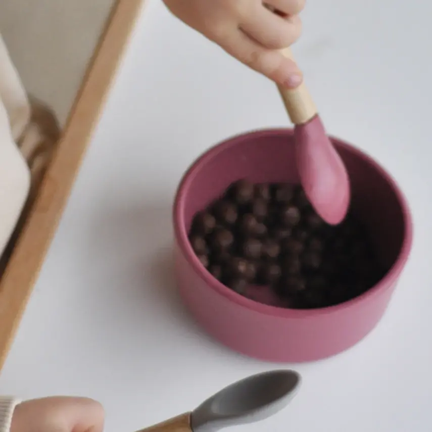 OiOi Mama Kaşığı 2li Powder Grey - Velvet Rose - 8