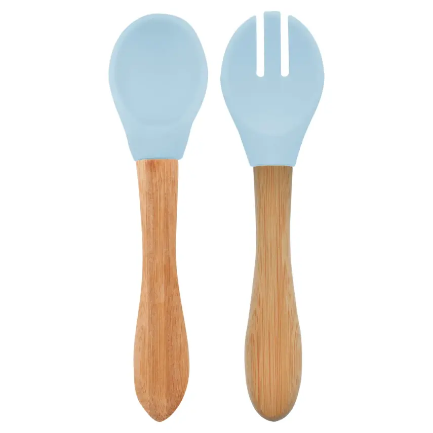 OiOi Mama Kaşığı + Çatal Mineral Blue  - 2