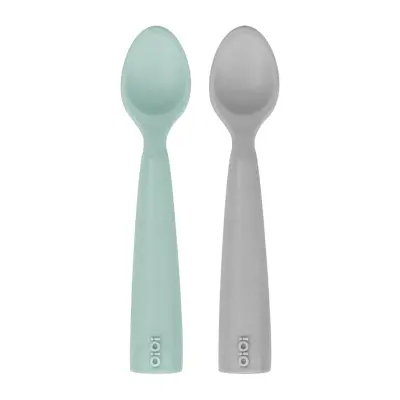 OiOi Nam Nam Mama Kaşığı 2li River Green - Powder Grey 