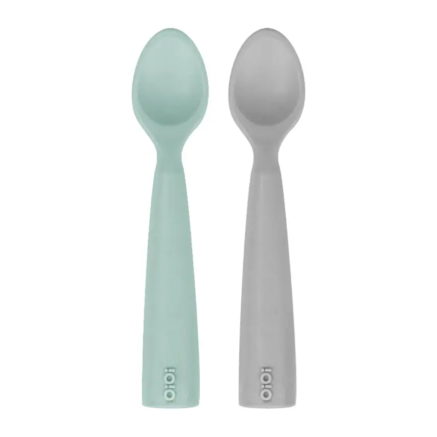OiOi Nam Nam Mama Kaşığı 2li River Green - Powder Grey - 1