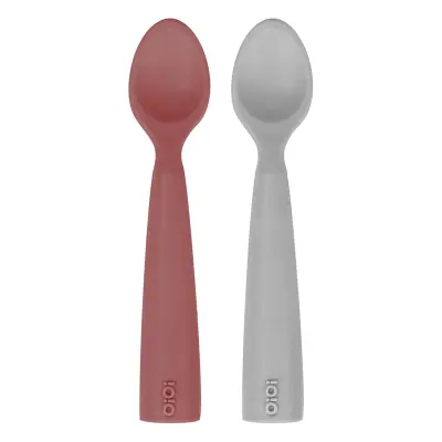 OiOi Nam Nam Mama Kaşığı 2li Velvet Rose - Powder Grey 